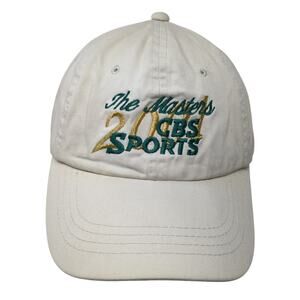 Vintage The Masters 2001 CBS Sports Slideback Hat Beige Vintage Y2K Golf